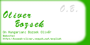 oliver bozsek business card